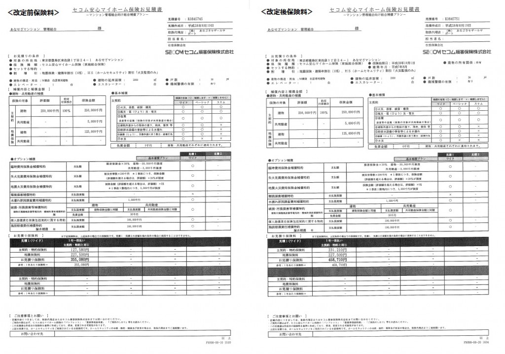 改定前・改定後保険料(例)【築年数20年超】