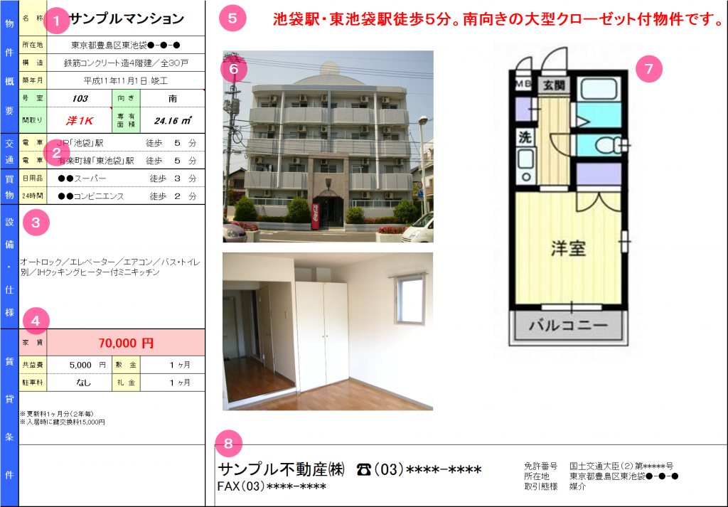 物件資料サンプル