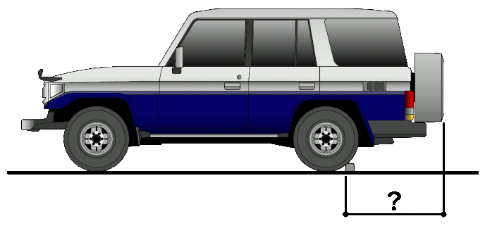 背面タイヤ付の車