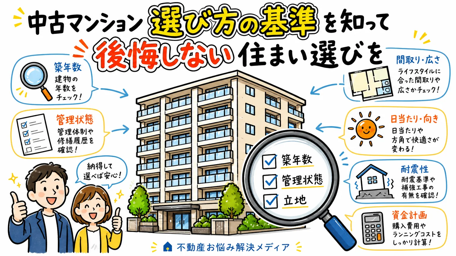 中古マンション選び方の基準を知って後悔しない住まい選びを