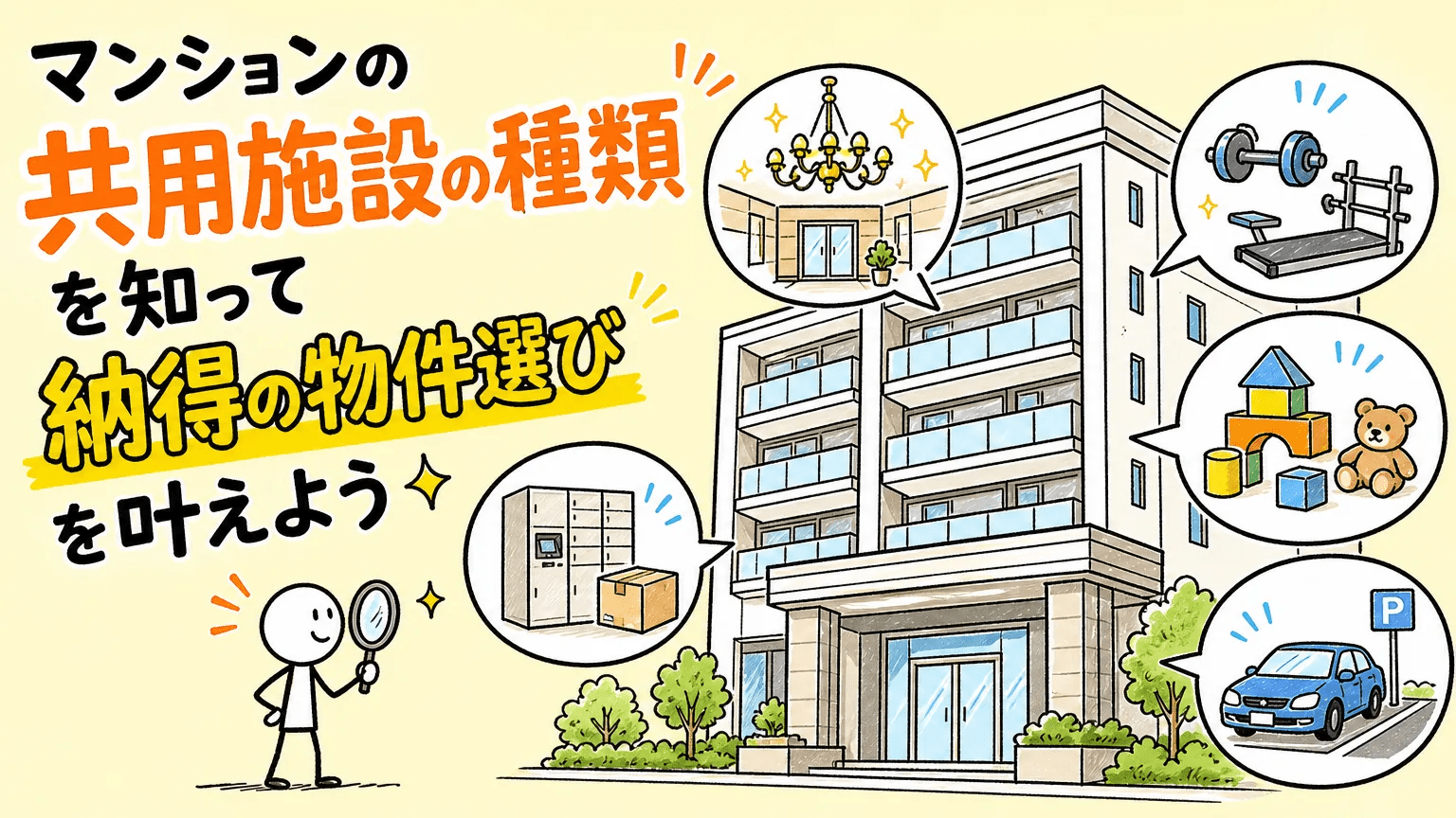 マンションの共用施設の種類を知って納得の物件選びを叶えよう