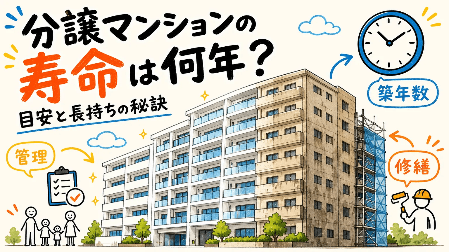 分譲マンションの寿命は何年？目安と長持ちの秘訣