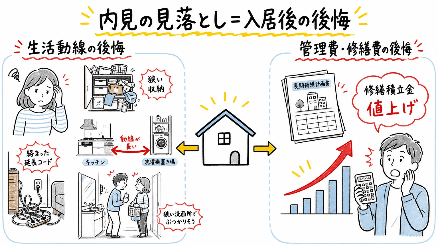 内見でチェックポイントを見落とすと起こりやすい後悔
