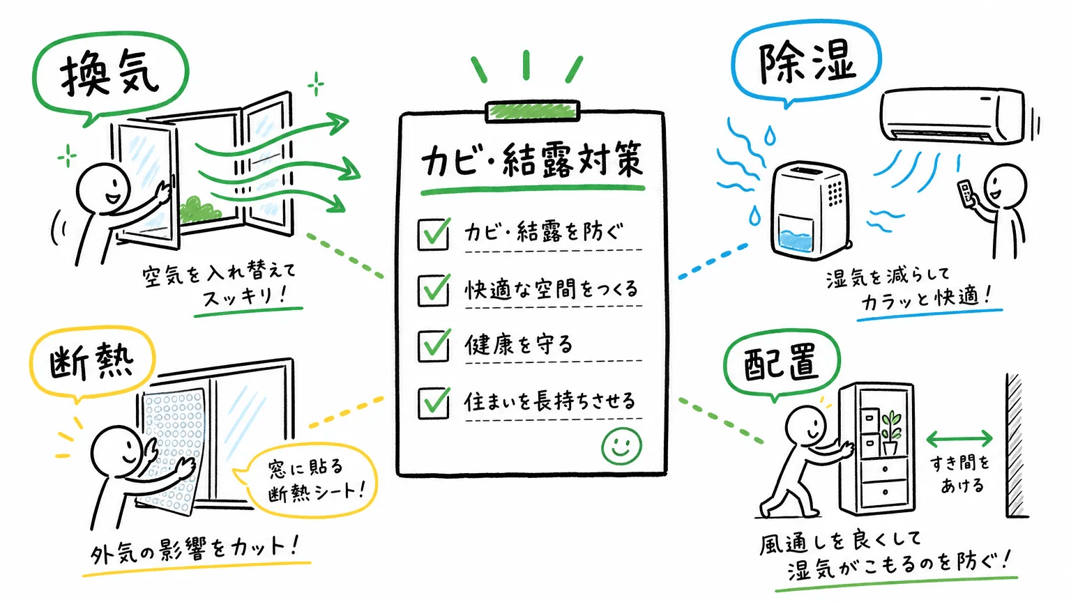 今すぐできる結露の対策方法

