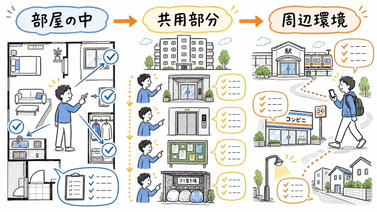 内見当日のチェックリストの使い方と確認手順
