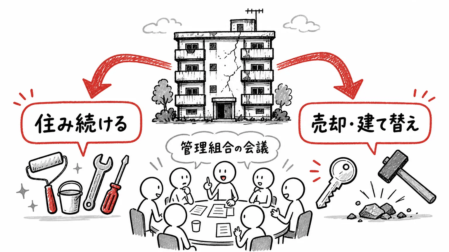 耐用年数を超えたマンションはどうなるか
