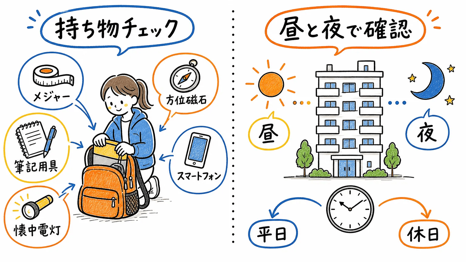 内見前に準備しておきたい持ち物とスケジュールの立て方
