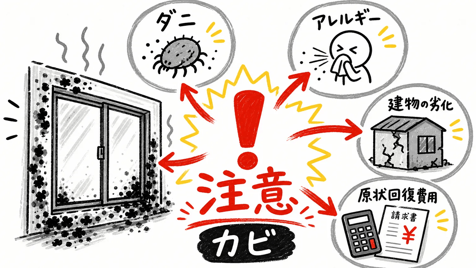 結露を放置するリスクとカビへの対処法
